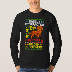 Camiseta Cachorro de Natal Retriever Dourado Filhotes Papai