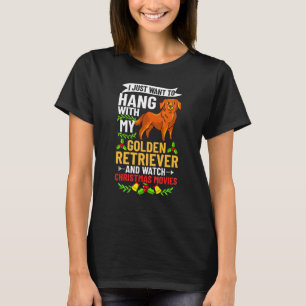 Camiseta Cachorro de Natal Retriever Dourado Filhotes Papai