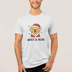 Camiseta Cachorro de Natal Retriever Dourado Pequeno Ajuda