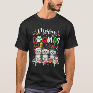 Camiseta Cachorro de Natal Três Renascença de Santa Maltesa