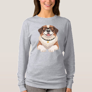 Camiseta Cachorro de Óculos LS