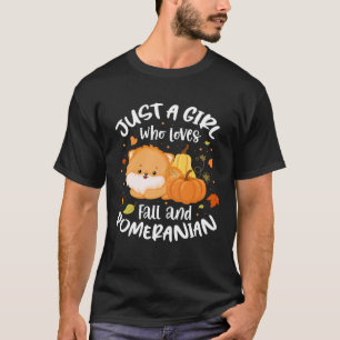 Camiseta Cachorro De Outono Apenas Uma Menina Que Ama Cair 