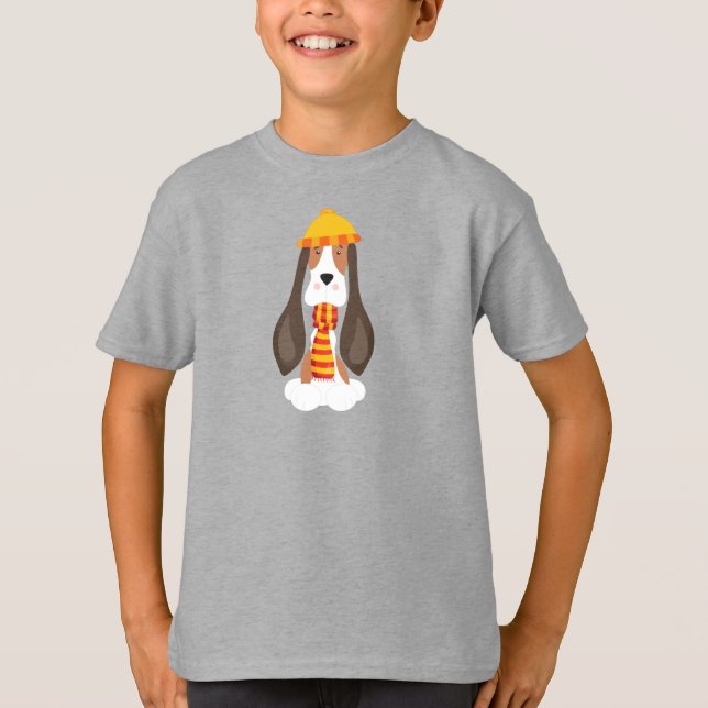 Camiseta Cachorro De Outono, Cachorro Bonito, Cachorro De B (Frente)