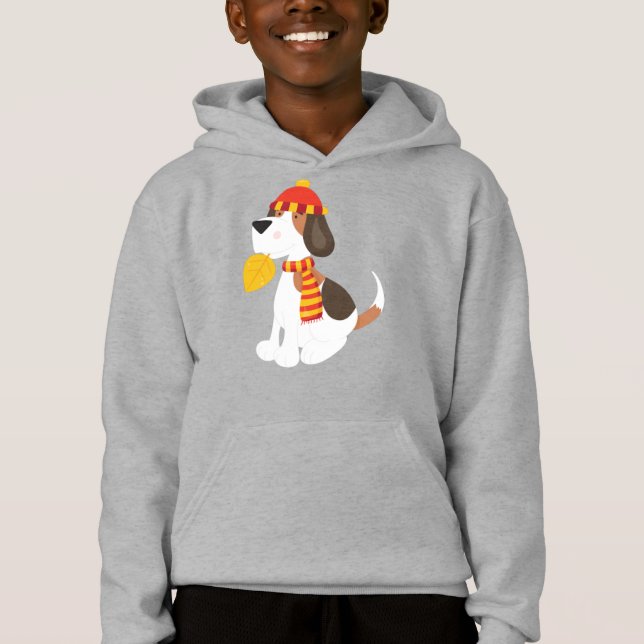 Camiseta Cachorro de outono, Cachorro Gafado, Cachorro, Cha (Frente)