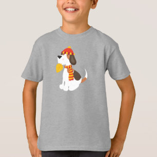Camiseta Cachorro de outono, Cachorro Gafado, Cachorro, Cha