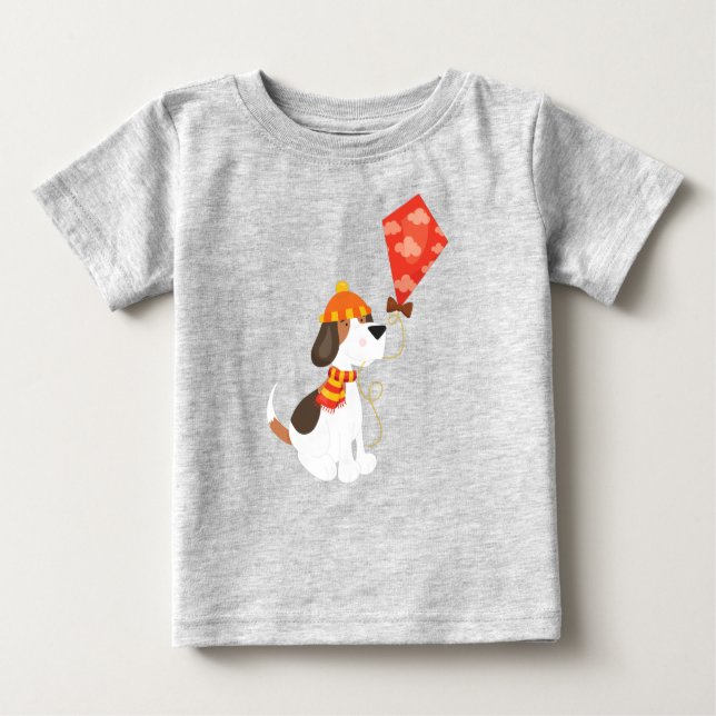 Camiseta Cachorro De Outono, Cachorro Gelado, Cachorro Com  (Frente)