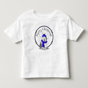 Camiseta Cachorro de Ovelino Inglês (Cinza 1), de cor azul-