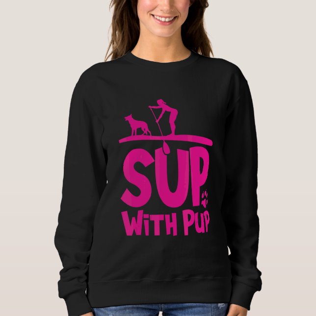 Camiseta Cachorro de paddleboarding Sup Sup Com Filhote 1 (Frente)