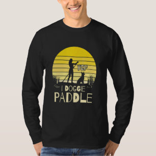 Camiseta Cachorro de paddleboarding Sup Yep Eu Remo de Cach