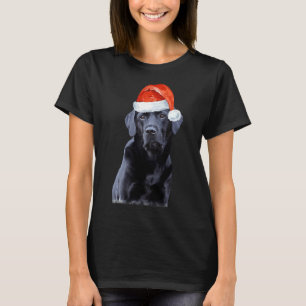 Camiseta Cachorro de Papais noeis Bons de Natal Labrador