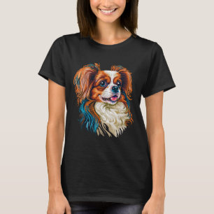 Camiseta Cachorro de Papillon Cachorro Cachorro no Pântano
