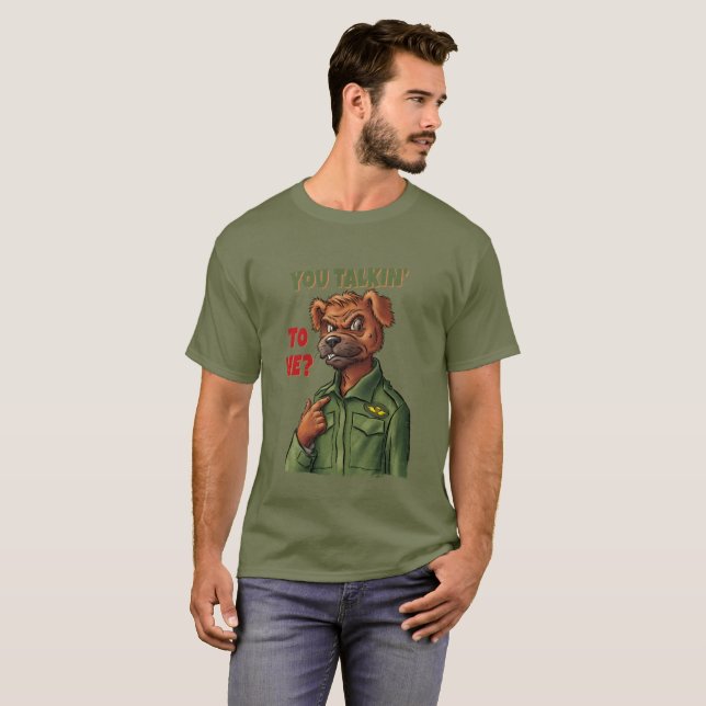 Camiseta Cachorro de Paródia Retro – Está Falando Comigo? (Frente Completa)