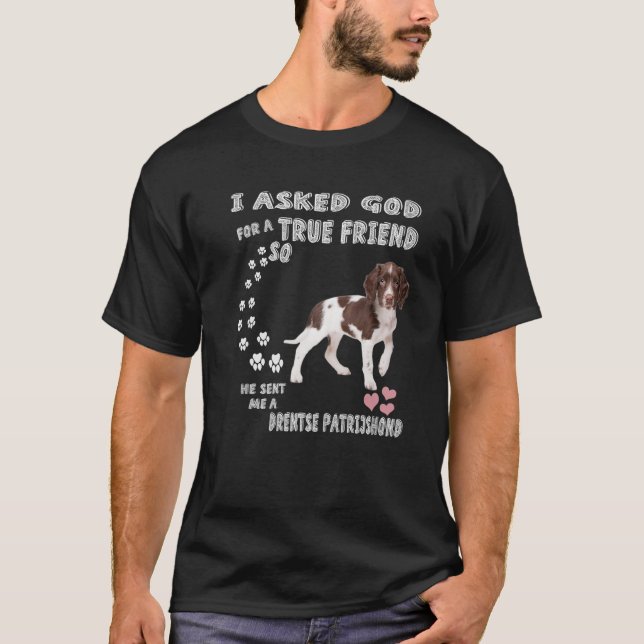 Camiseta Cachorro de Partucho Neerlandês Pai-mãe, Drente-Cu (Frente)