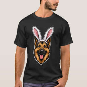 Camiseta Cachorro de Páscoa de Orelhas de Coelho Pastor Ale