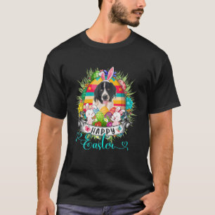 Camiseta Cachorro De Páscoa Na Cesta De Ovos Feliz E