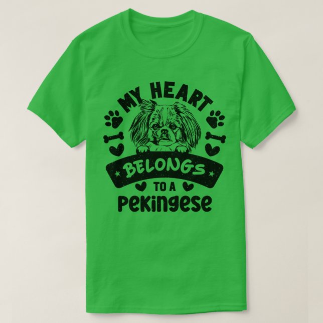 Camiseta Cachorro de Pekingese (Frente do Design)
