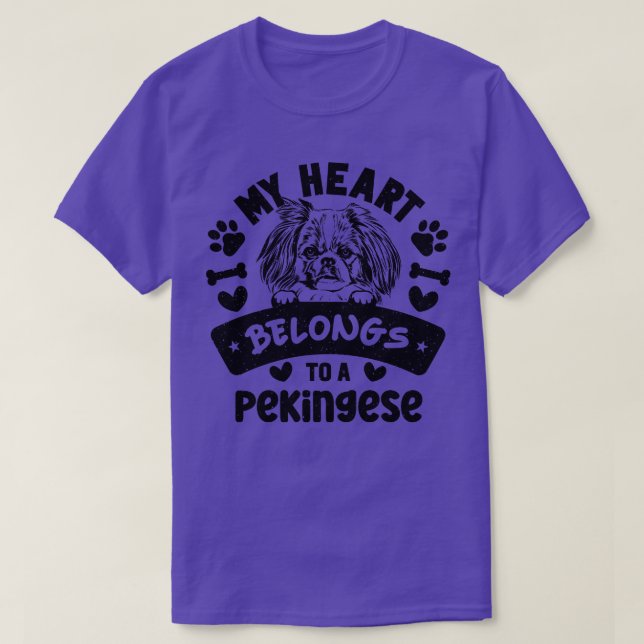 Camiseta Cachorro de Pekingese (Frente do Design)