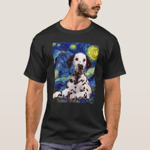 Camiseta Cachorro de Pintura Dalmática, Dotado de Starry Ni