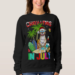 Camiseta Cachorro De Pitbull Em Santa Hat O Natal Dos Óculo