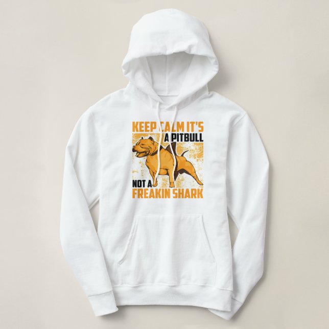 Camiseta Cachorro De Pitbull Engraçado Fique Calmo É Um Pit (Frente do Design)
