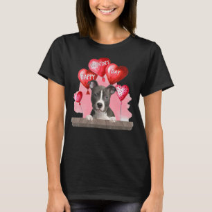 Camiseta Cachorro de Pitbull Feliz Dia dos Namorados Cachor