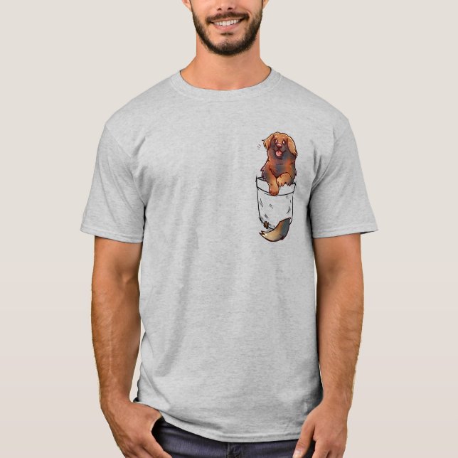 Camiseta Cachorro de Pocket Cute Leonberger (Frente)