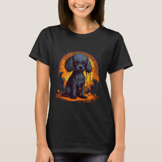 Camiseta Cachorro de Poodle Cortado, Halloween, Standard Po