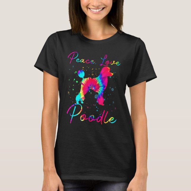 Camiseta Cachorro de Poodle do Peace Love (Frente)