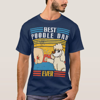 Camiseta Cachorro De Poodle E Pai Mão A Mão Para O Melhor P
