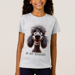 Camiseta Cachorro De Poodle Em Estresse Com Aquarela