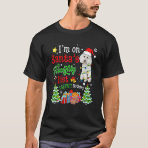 Camiseta Cachorro De Poodle Na Lista De Doidos De Papais no