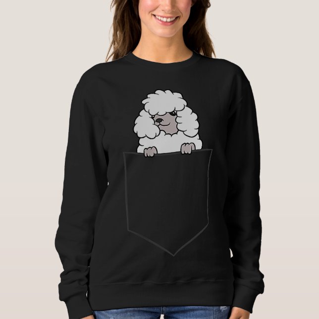 Camiseta Cachorro De Poodle Num Bolso Engraçado (Frente)