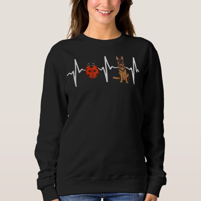 Camiseta Cachorro de Pulso German shepherd Red Ladybug (Frente)