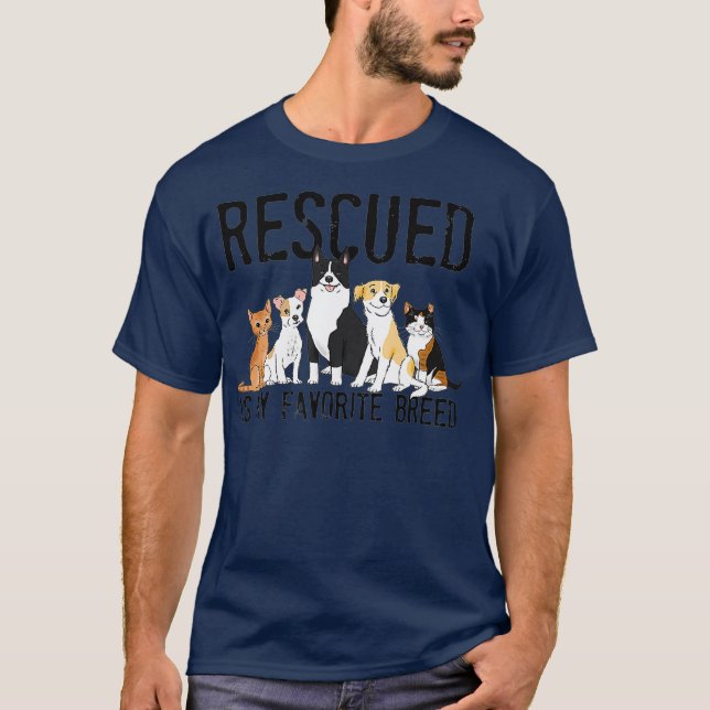 Camiseta Cachorro de resgate Cachorro salva-vidas Cachorro  (Frente)