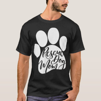 Camiseta Cachorro de resgate Mãe Furbaby Rescution Cachorro