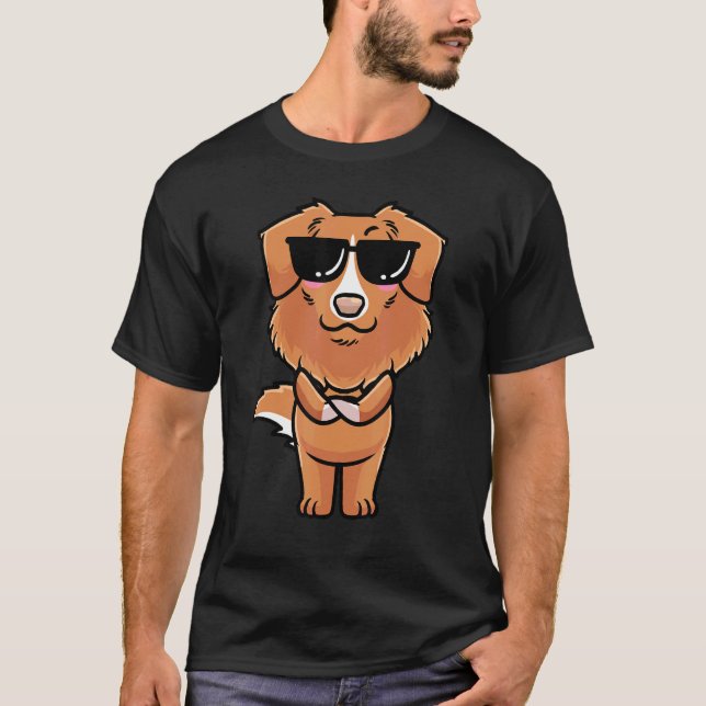 Camiseta Cachorro De Retriever Com Chamada Nova Scotia Duck (Frente)