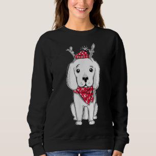 Camiseta Cachorro de roupa de Natal giro com rena