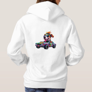 Camiseta Cachorro de rua em um carro de Grafite Cartoon U