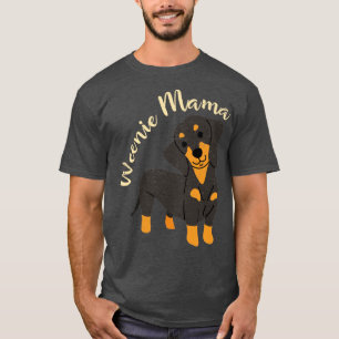 Camiseta Cachorro de salsicha-branca Weenie Mama Dachshund