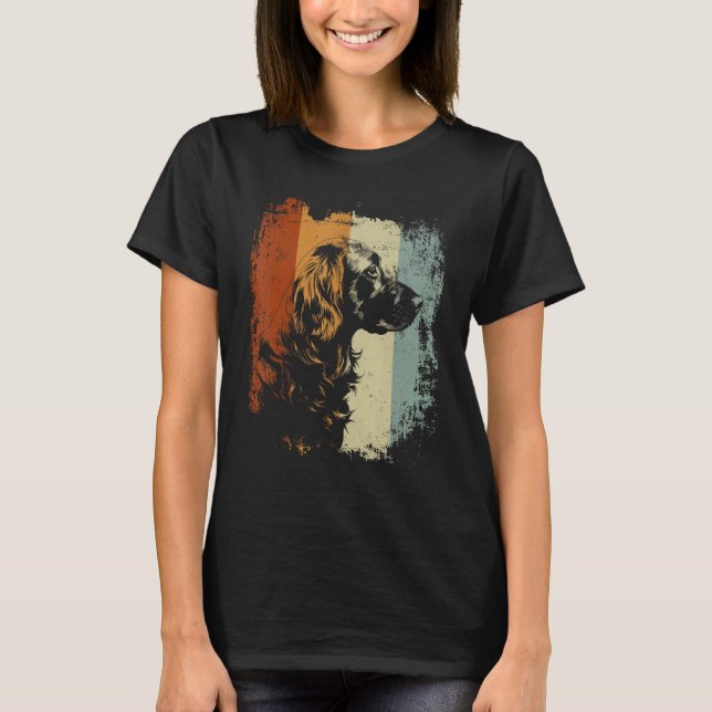 Camiseta Cachorro de Setores Inglês do Design de Imagem Ret (Frente)