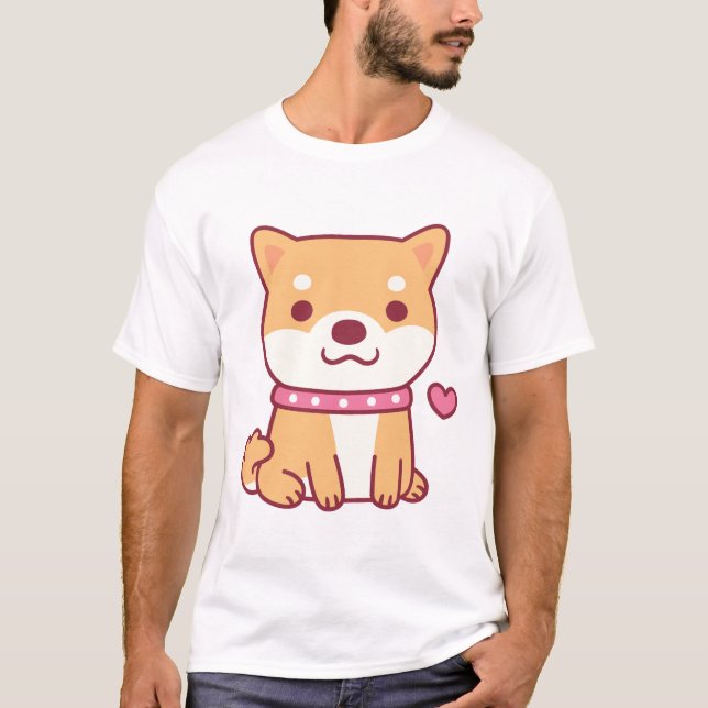 Camiseta Cachorro de Shiba Inu (Frente)