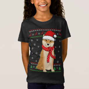 Camiseta Cachorro de Shiba Inu Bonito Papais noeis de Suéte