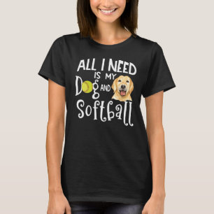 Camiseta Cachorro de Softball Labrador Amarelo