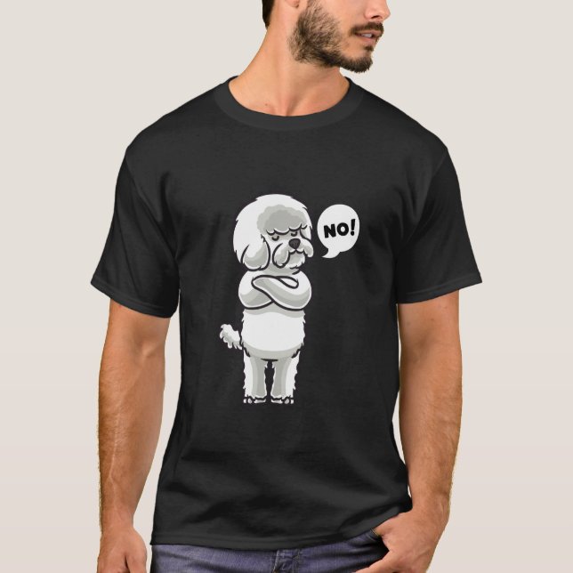 Camiseta Cachorro de Stubborn Bichon (Frente)