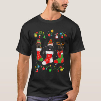 Camiseta Cachorro de Terra Nova Luzes de Natal Xmas Pajama 