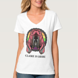 CAMISETA CACHORRO DE TINTA CORTADA PERSONALIZAR NOME