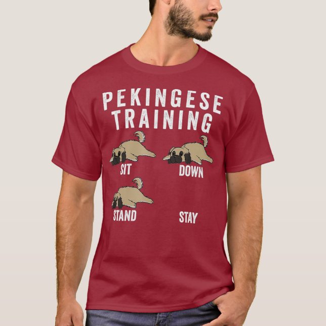 Camiseta Cachorro de Treinamento em Pekingese (Frente)