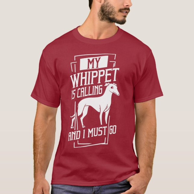 Camiseta Cachorro de Whippet é dono do dono (Frente)