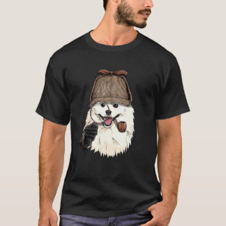 Camiseta Cachorro Detetive Espião Investigador Esquimó Amer