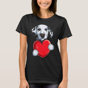 Camiseta Cachorro Dia de os namorados Dalmático Cachorro Da
